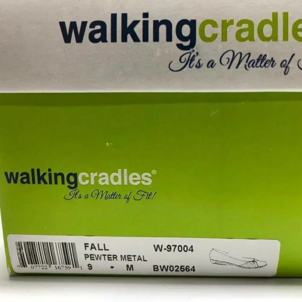 Walking Cradles Women's Fall Slip-On Flats Metallic, Size 9 M